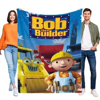 Bob the Builder Flannel Blanket Bed Sofa Couch Throw Birthday Gift for Kids - Image 1 of 4