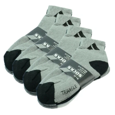 Adi 6 Pairs Sport  Ankle Quarter Crew Men Socks Cotton Low Cut Size 9-13 - Image 1 of 4