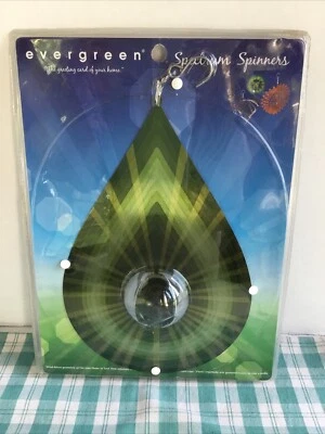 NEW Evergreen Spectrum Spinners Green Glass & Stainless Steel Teardrop Spinner - Image 1 of 3