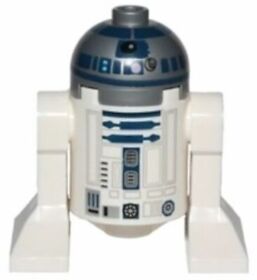 LEGO Star Wars sw0527a R2-D2 Flat Silver Dark Blue Lavender Dots Good Condition