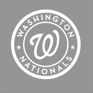 Logotipo del equipo MLB de los Nacionales de Washington 1 color calcomanía de vinilo pegatina pared ventana coche - Imagen 1 de 7