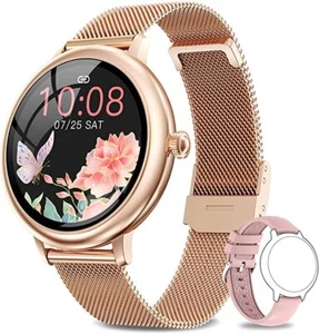 NAIXUES Women's Smartwatch Fitness Tracker Waterproof (Gold) ÖZEN SAAT