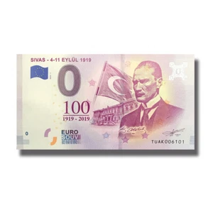 2019-1 Turkey TUAK Sivas 4-11 Eylul 1919 billete recuerdo billete de euro - Imagen 1 de 1