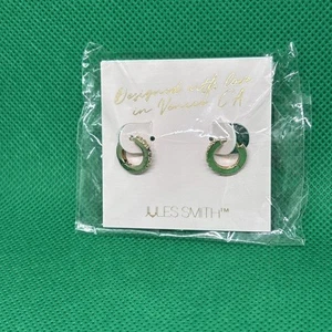 JULES SMITH RAINBOW CUBIC ZIRCONIA HOOP EARRINGS GOLD (rainbow) - Picture 1 of 4