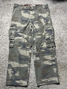 Y2K Mossimo Camo Cargo Supply Pants Men’s 36x30 Baggy Skater Grunge Paratrooper - Picture 1 of 3