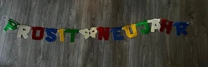Prosit Neujahr Girlande Deko für Silvester Neujahr Party Feier - unbenutzt - Bild 1 von 8