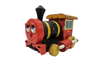 Vintage Fisher Price Huffy Puffy 999 Wood Toy Train Locomotive 1960s Pull-Along - Picture 1 of 5