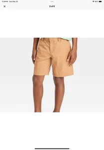 Boys' Flat Front 'at the Knee' Woven Shorts Cat & Jack™ Dark Brown Khaki M 8 NWT - Picture 1 of 6