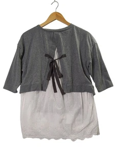 Top donna Matilda Jane tra le nuvole S occhiello fondo pizzo oversize a strati - Foto 1 di 10