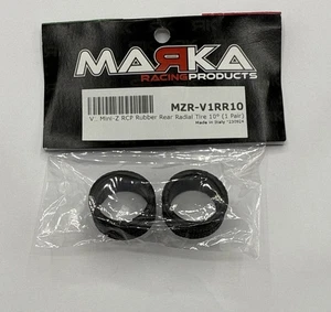 Marka Racing V1 Mini-Z RCP Rubber Rear Radical Tire 10° (1 Pair) MZR-V1RR10 NEW! - Picture 1 of 4