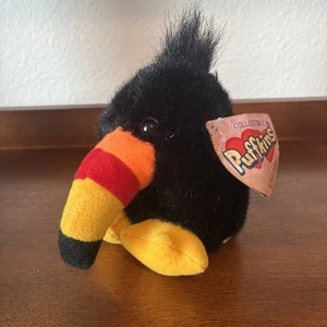 VINTAGE Swibco 1998 Puffkins Tiki the Toucan Plush Toy w/ TAG Stuffed Animal - Picture 1 of 8