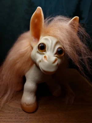  Dam Troll Burro 9" Pelocotón Excelente Estado Vintage LEER DESCRIPCIÓN  Foto 1 de 4