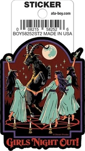 Steven Rhodes Girls Night Out Devil Worship Baggage or Yeti 3" Sticker Decal NEW - Picture 1 of 1