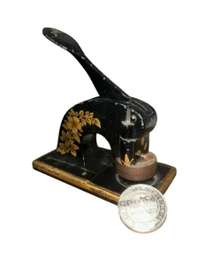 Victorian Letter Press Antique Paper Embossing Stamp Shaw & Blake Ltd London - Bild 1 von 5