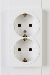 Kopp Schutzkontakt-Steckdose 2-fach ATHENIS reinweiß, 929529084 - Bild 1 von 1