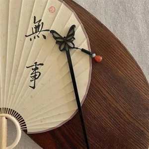 Women Hair Stick Chinese Style Hair Clasp Girl Hairpin Butterfly Hair Fork - Picture 1 of 12