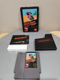 Mach Rider NES Original Game CIB 5 Screw Cart. Nintendo