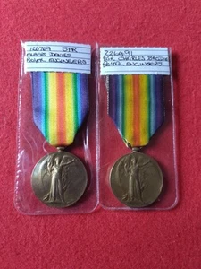 A WW1 Victory MEDAL PAIR,ROYAL ENGINEERS. - Picture 1 of 3