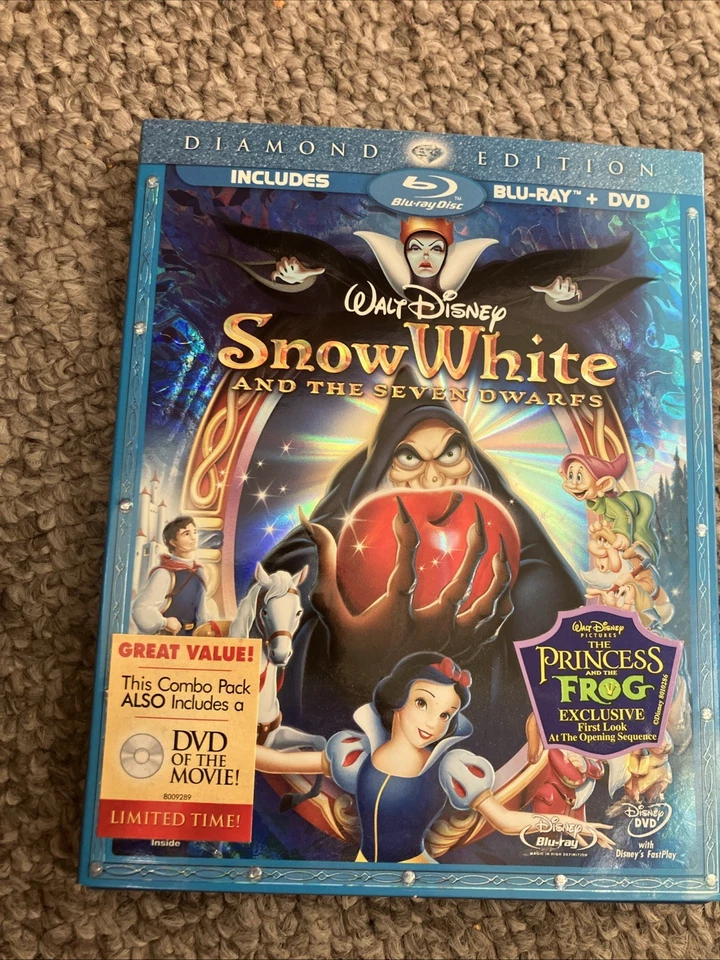 Snow White and The Seven Dwarfs - Blu-Ray + DVD - 3 Disk Diamond Edition NEW - Image 1 of 1