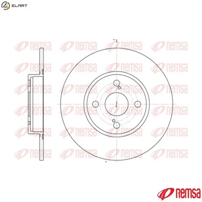 2x BRAKE DISC 6900.00 FOR TOYOTA COROLLA/Liftback/Compact/SECCA 2E4E-FE 1.3L - Image 1 of 4