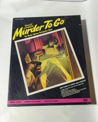 VINTAGE 1985 IDEAL DAVID LANDAU MURDER TO GO MYSTERY BOARD GAME #24486 COMPLETE - Image 1 of 4