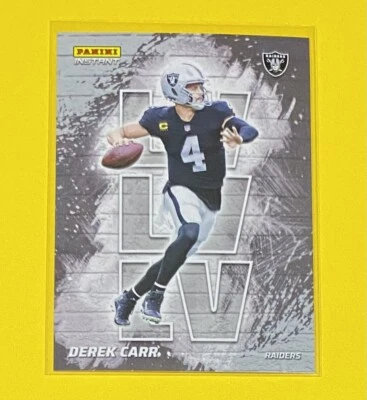 2021 Panini Instant NFL Derek Carr MY CITY 1/1130 SP Las Vegas Raiders #MC17 - Image 1 of 2