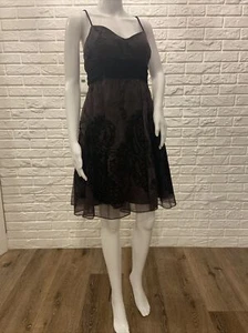 De Laru Collection Plum Bronze & Black Velour Paisley Gown Size 5/6 Party Dress - Picture 1 of 12