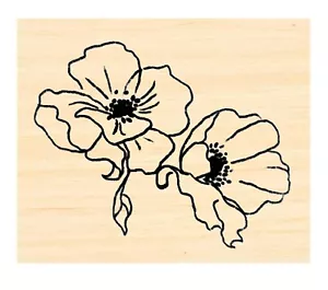 P137 Mohnblumen Gummistempel - Bild 1 von 1
