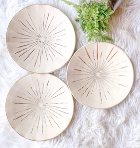 Pier 1 Sanctuary Salad Lunch Dessert Plates 8.5" Stoneware Starburst 3 Plates - Picture 1 of 5