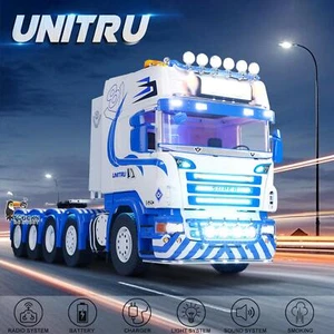 Unitru 04 10x10 Metal Chassis 3Speed 1/14 RC Tractor Truck RTR Smoke ST8 Radio - Picture 1 of 24
