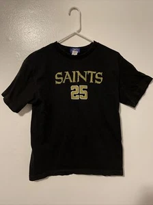 Vintage Y2k Reebok New Orleans Saints Reggie Bush Black Jersey T-Shirt Youth XL - Picture 1 of 3