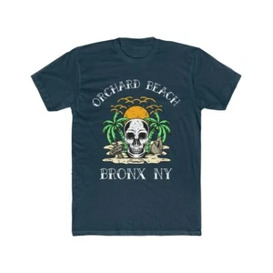 Orchard Beach Bronx NY Men's Cotton Crew Tee - Picture 1 of 13