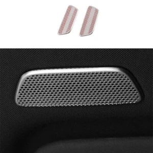 Fit For Volvo V60 2020-2023 Silver Titanium Speaker Audio Surround Trim Cover - Picture 1 of 8