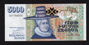 Island Island 5000 Kronen / G Serie / 2001 UNC - Bild 1 von 2
