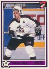 1990-91 7th Inning Sketch OHL #368 JAMIE PEGG - Peterborough Petes