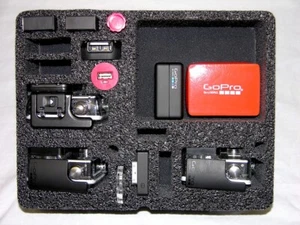 Pelican 1200 foam only fits 3 GoPro Hero 11 10 9 8 7 6 5 4 conversion fits case - Picture 1 of 6
