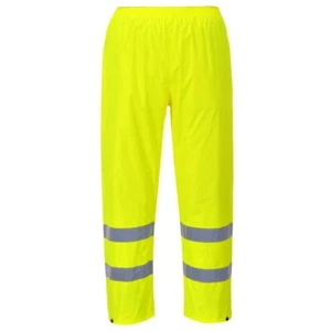 Portwest H441 Lightweight Hi Vis Waterproof Rain Pants Reflective Tape ANSI - Picture 1 of 14