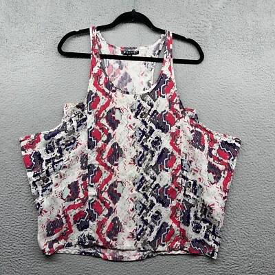 Volcom Womens Tank Top Multicolor Geometric Sleeveless Scoop Neck Layered Size M - Image 1 of 4