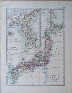 Mapa Antiguo De Las Islas De Japón Y Corea Shikoku Hondo Yezo - Imagen 1 de 1
