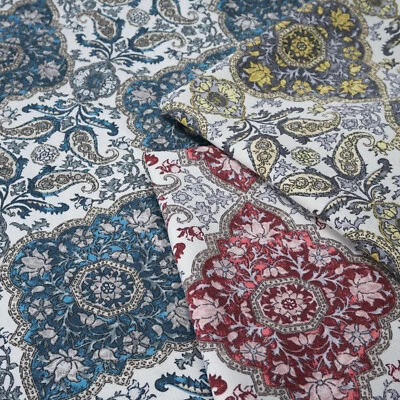 Canvas Panama "Karola" Polster Stoff Vorhang Gardinen Blumen Meterware ab 50 cm - Bild 1 von 4