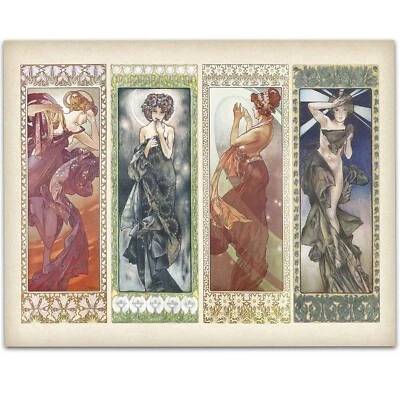 Pinturas Art Deco Decoración Alphonse Mucha - 11x14 Sin Marco Art Noveau Impresión Pos... Foto 1 de 4
