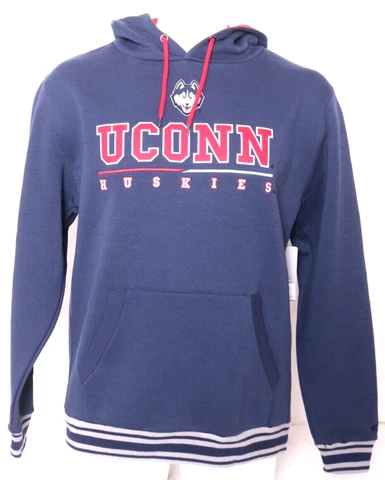 NEW Connecticut Uconn Huskies Colosseum Navy Pullover Hooded Sweatshirt Men's L Cover