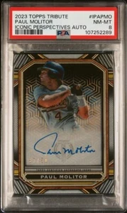 Paul Molitor 2023 Topps Tribute Iconic Perspectives Auto #IPAPMO 37/50 PSA 8 - Picture 1 of 2