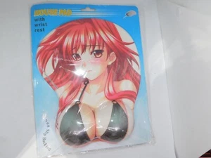 Sexy Anime Girls 3D Silicone Mouse Pad With Wrist Rest RED HAIR - Picture 1 of 1