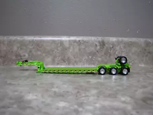 DCP 1/64 Lime Green Fontaine Tri-Axle Detachable Lowboy Flip Axle Trailer Toy - Picture 1 of 3