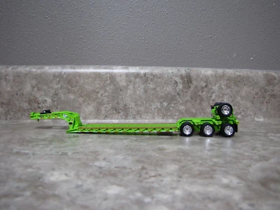 DCP 1/64 Lime Green Fontaine Tri-Axle Detachable Lowboy Flip Axle Trailer Toy - Image 1 of 3