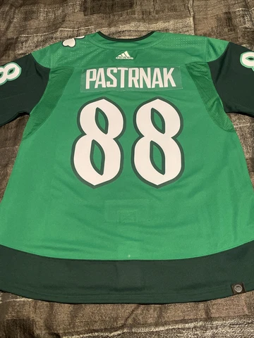 David Pastrnak Boston Bruins 2023 Auth Primegreen Adidas St Patrick’s Day Jersey Cover