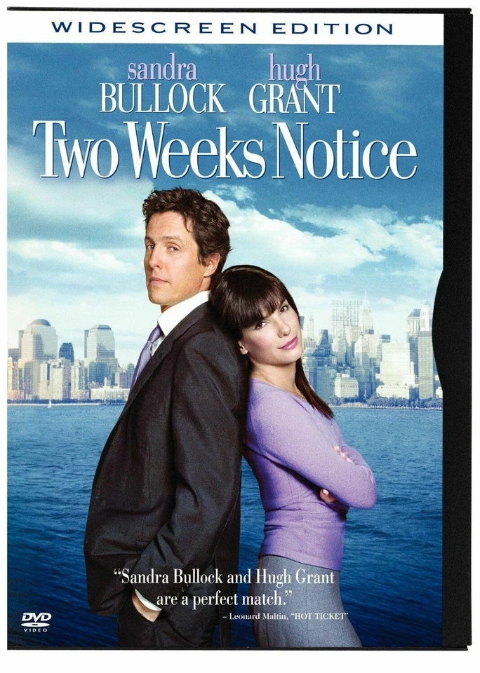 Like New WS DVD Two Weeks Notice Snapcase Sandra Bullock Hugh Grant Robert Klein - Image 1 of 1