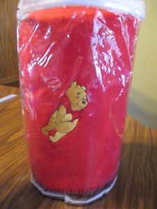 Pooh Red Fleece Throw 100% Polyester 47"x60" In Zippered Bag NEW