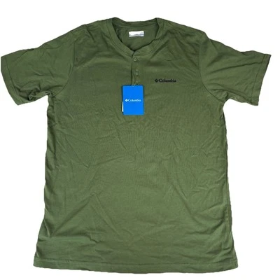 Columbia Landroamer SS Henley II Shirt Men’s Small Green Cotton NWT $35 MSRP - Image 1 of 4